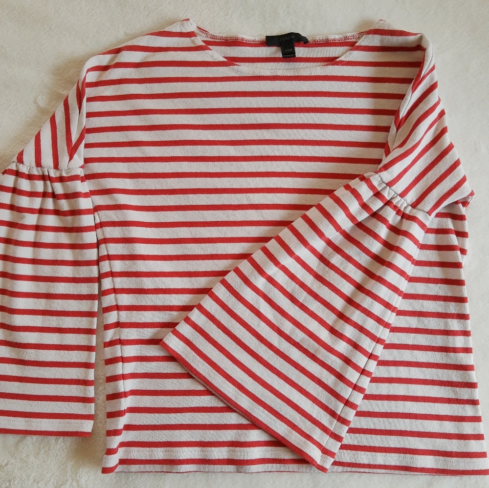 XXXS J Crew Striped Top Preppy Americana Dramatic Nautical Beachcore